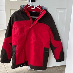 Lands end winter coat w detachable inner long sleeve fleece